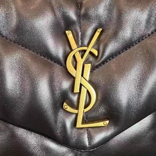 Bolso YSL Nube Puffer Dorado Negro
