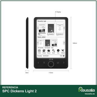 SPC Dickens Light 2 ebook 6" 8GB luz