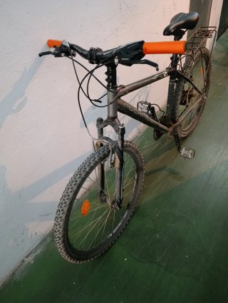 Bicicleta Rockrider Gris Naranja