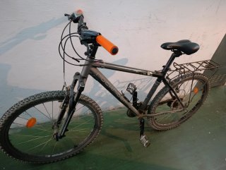 Bicicleta Rockrider Gris Naranja