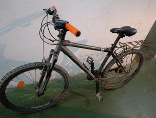 Bicicleta Rockrider Gris Naranja