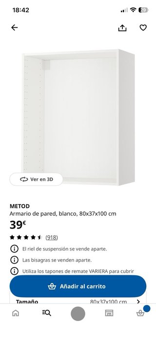 Mueble blanco Ikea puertas y baldas