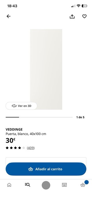 Mueble blanco Ikea puertas y baldas