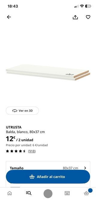 Mueble blanco Ikea puertas y baldas