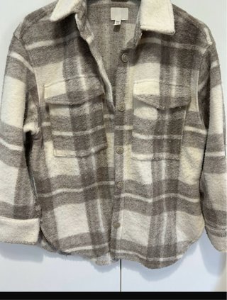 2 Camicie a quadri beige e marroni taglia S e XS