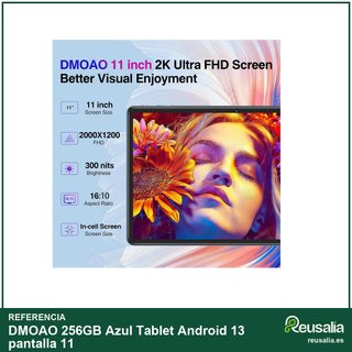 - DMOAO 256GB Azul Tablet Android 13 pantalla 11