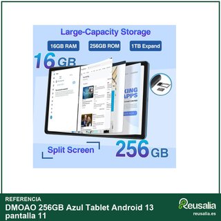 - DMOAO 256GB Azul Tablet Android 13 pantalla 11