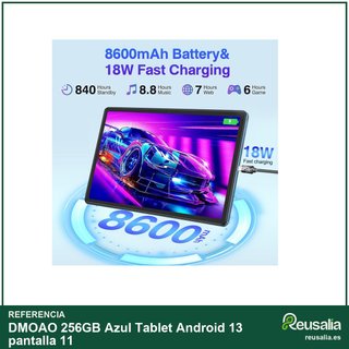 - DMOAO 256GB Azul Tablet Android 13 pantalla 11