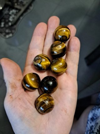 7 sfere occhio di tigre