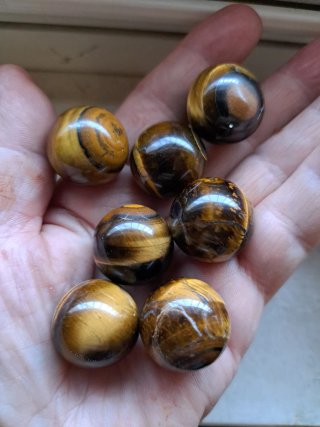 7 sfere occhio di tigre