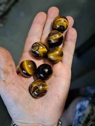 7 sfere occhio di tigre