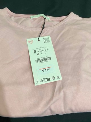 Vestido rosa Zara fruncido