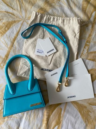 Bolso Jacquemus Le Chiquito Moyen Turquesa