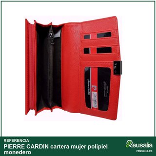Pierre Cardin cartera mujer polipiel monedero
