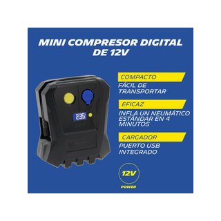 MICHELIN 009518 Mini Compresor Digital 12V