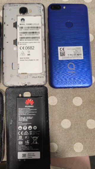Lote 4 Móviles Samsung, Huawei y Alcatel