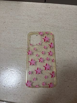 Funda iPhone 12/12 Pro Estrellas Rosas