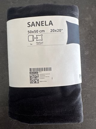 Funda cojín IKEA SANELA 50x50 cm gris