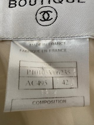 Giacca Chanel Vintage Anni '90 Bianca