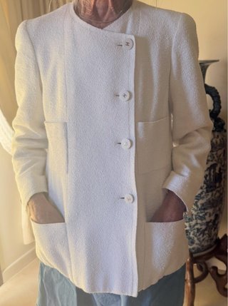 Giacca Chanel Vintage Anni '90 Bianca