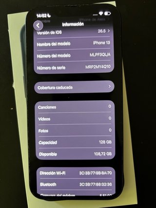 iphone 13 negro 128GB