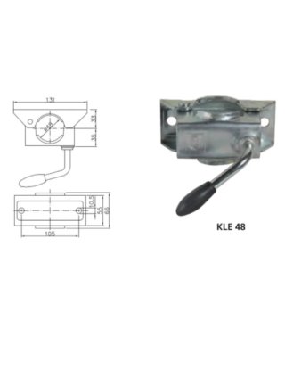 Rueda Jockey 48mm remolque caravana barco