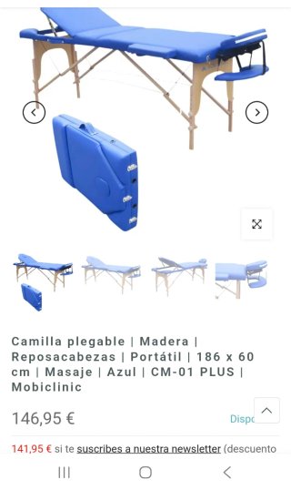 Camilla para masajes a estrenar