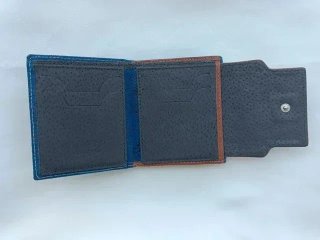 Billetera ANANVRRO azul marino y marrón