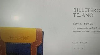 Billetera ANANVRRO azul marino y marrón