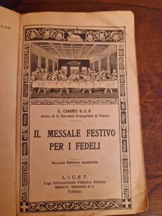 Antico Messale Festivo del 1922