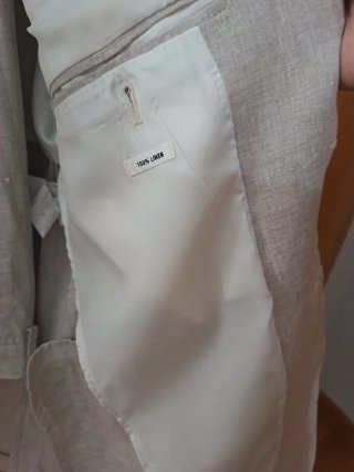 Traje Zara Lino Beige Hombre