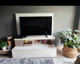 Mueble TV Blanco y Negro