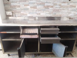 Mueble cafetero acero inoxidable