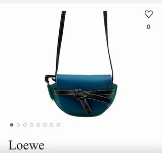 Bolso Loewe Gate Cuero Azul/Verde
