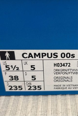 Zapatillas Adidas Campus Verde Talla 38 Nuevas