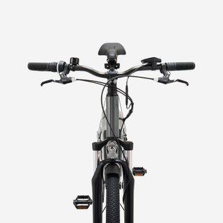 Bicicleta Trekking Eléctrica Cuadro Alto E-Actv 100 Gris