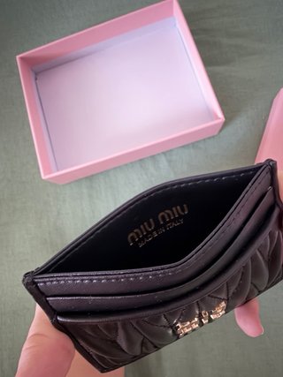 Portacarte Miu Miu nero