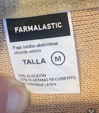 Faja Abdominal Farmalastic Urostomía Talla mediana