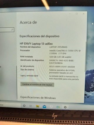 Portátil HP Envy 13-AD007NS Intel Core i5-7200U/4GB/128GB SSD/13.3"