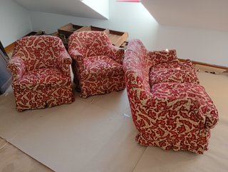 Conjunto sofá y 2 sillones años 50