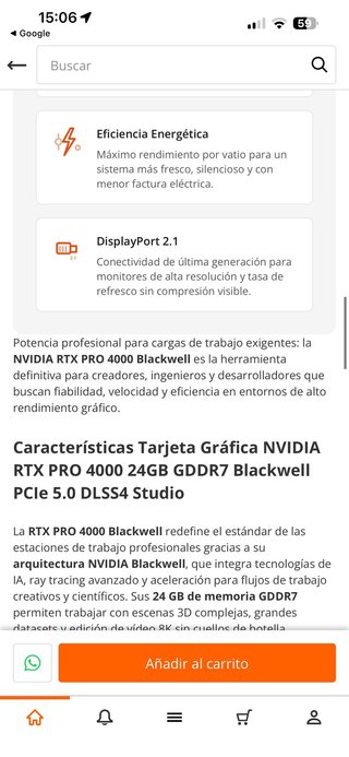 NVIDIA RTX 4000 Blackwell 24GB Tarjeta Gráfica