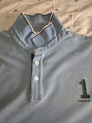 Polo Hackett Manga Corta Talla 2XL azul