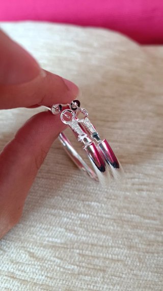 Pendientes Aro Plata 5cm