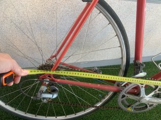 Bicicleta de carretera vintage roja