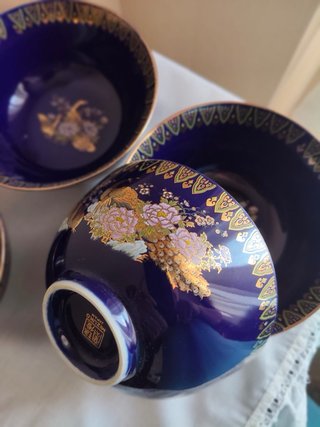 Juego de 4 cuencos de porcelana japonesa Mizuko