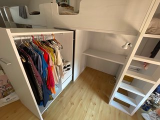 Mueble juvenil doble de madera hecho a medida