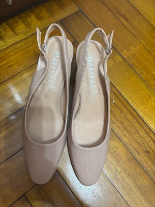 Zapatos de tacon charol Marypaz beige