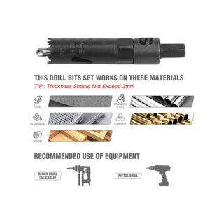 WORKPRO Kit 9 sierras agujero metal madera