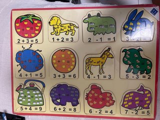 Puzzle infantil educativo números y animales