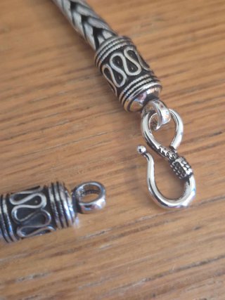lotto 5 Bracciali Uomo Argento Intrecciato